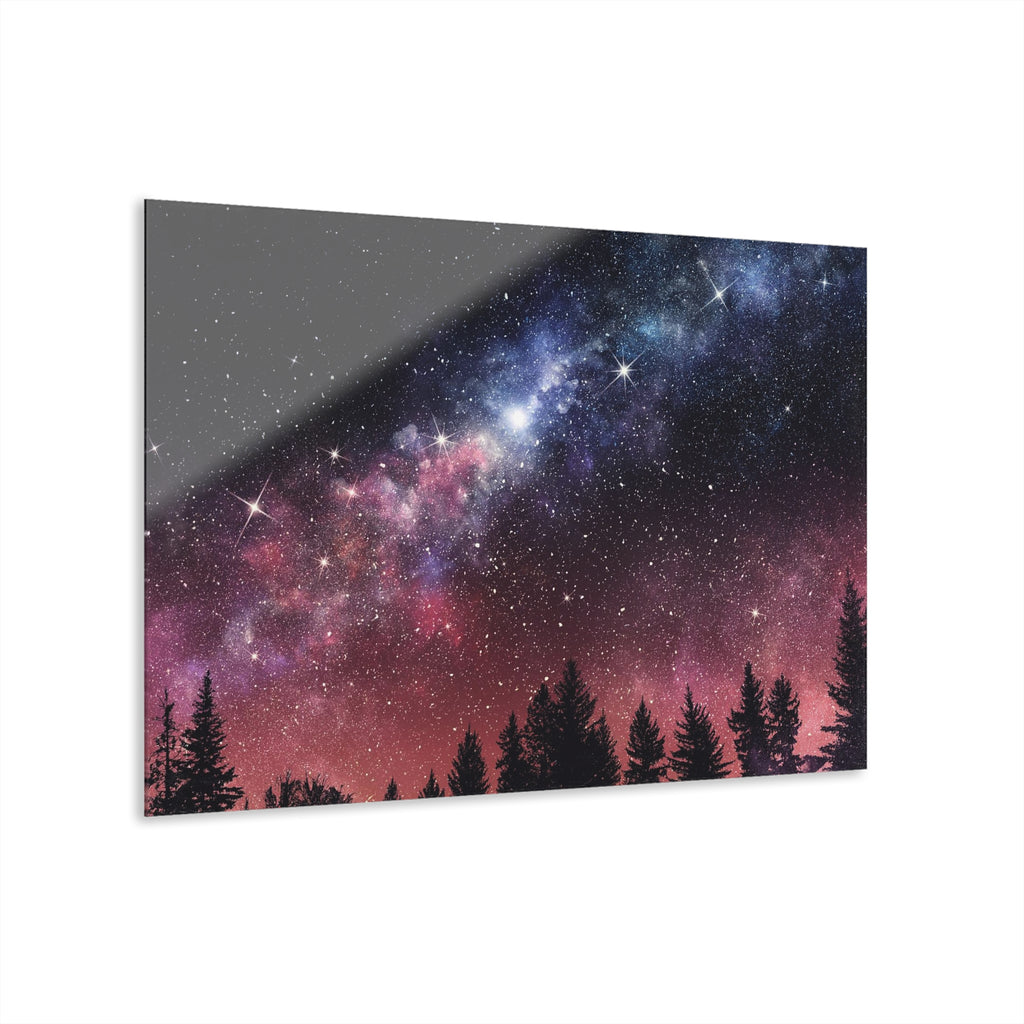 Transform any room into a scene from a dreamy night sky with our Milky Way Night Sky Acrylic Print. The vibrant colors and detailed imagery will transport you to a tranquil and awe-inspiring moment under the stars. Elevate your home decor and spark your imagination with this stunning piece.