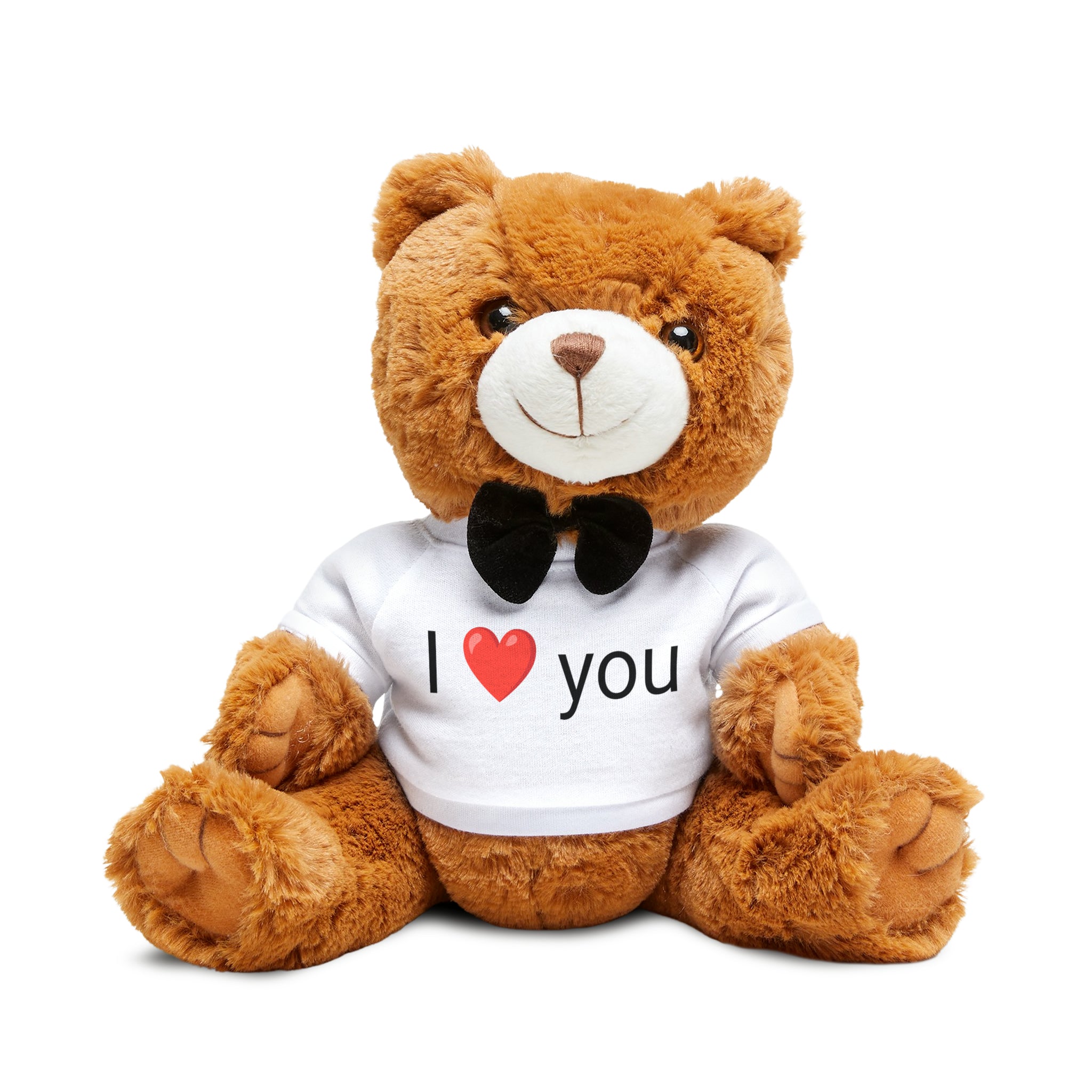 Customizable Name I Love You Teddy Bear with T-Shirt | Valentine's