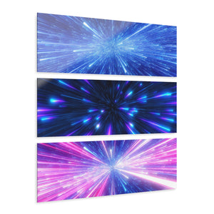 Into the Future Abstract Wall Art Acrylic Prints (Triptych)