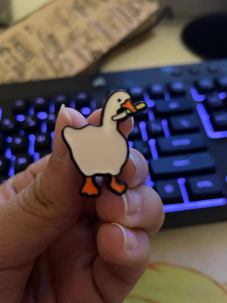 Knife Duck Meme Pin Gift Funny