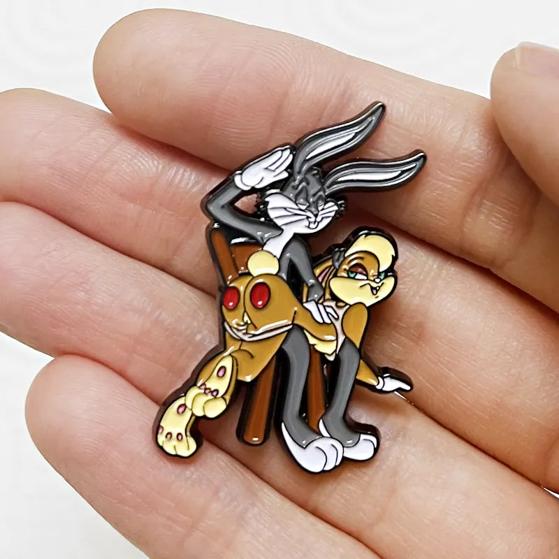 Bugs and Lola Bunny Enamel Pin gift for him gift for her nsfw plur cute hot funny