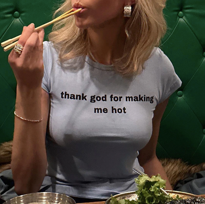 Thank God For Making Me Hot Crop Top T-Shirt