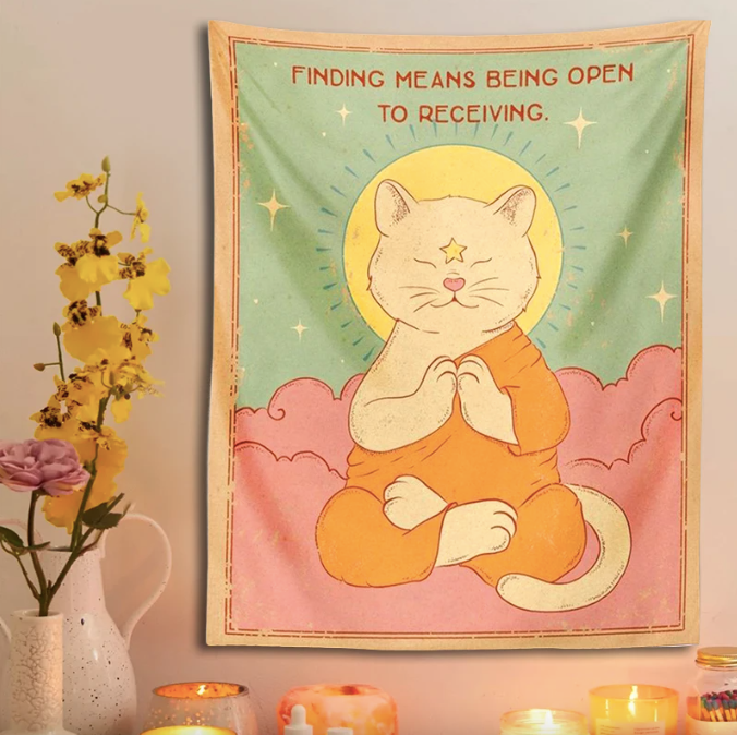Finding Means Being Open to Receiving Wall Art Tapestry
