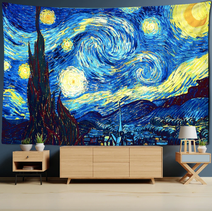 Starry Night By Van Gogh Tapestry Wall Art
