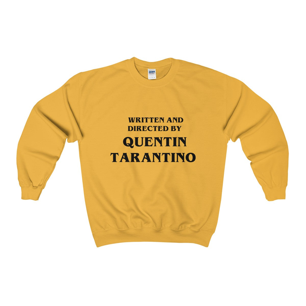 Vintage Written and Directed by Quentin Tarantino Kill Bill Unisex Gold Sweater by Runwoodie