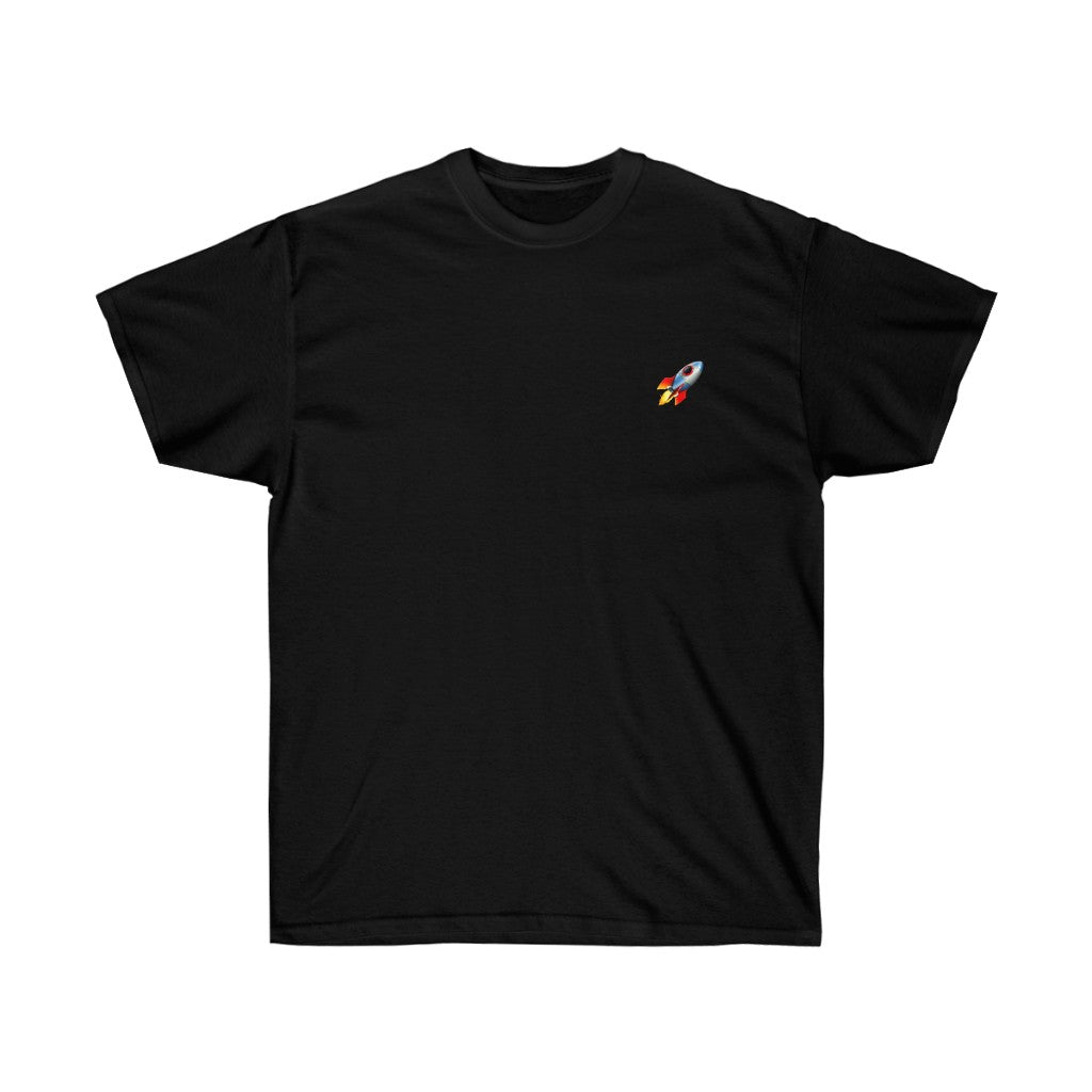To The Moon! Rocket Emoji Embroidered T-Shirt (stonks only go up)GME WALLSTREETBETS