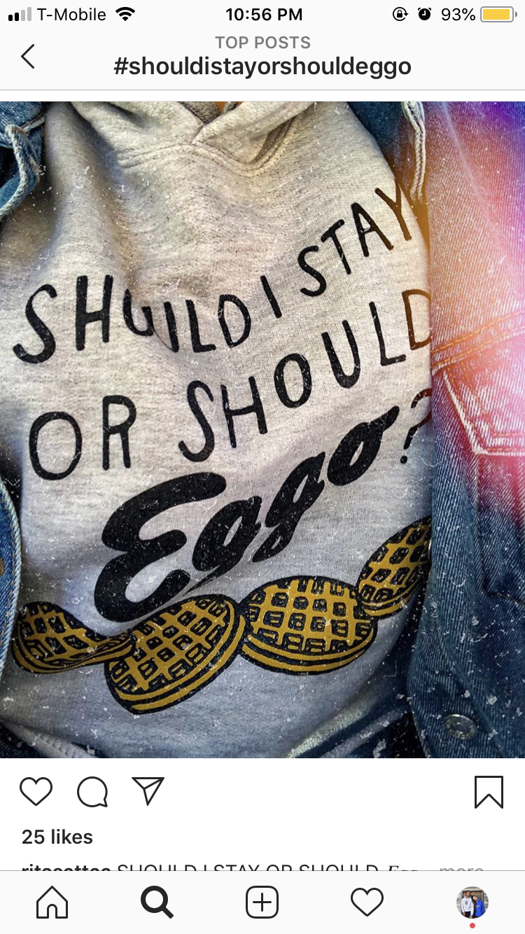 "Should I Stay Or Should Eggo" Sweatshirt