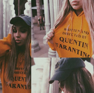 Vintage Written and Directed by Quentin Tarantino Kill Bill Unisex Gold Hoodie